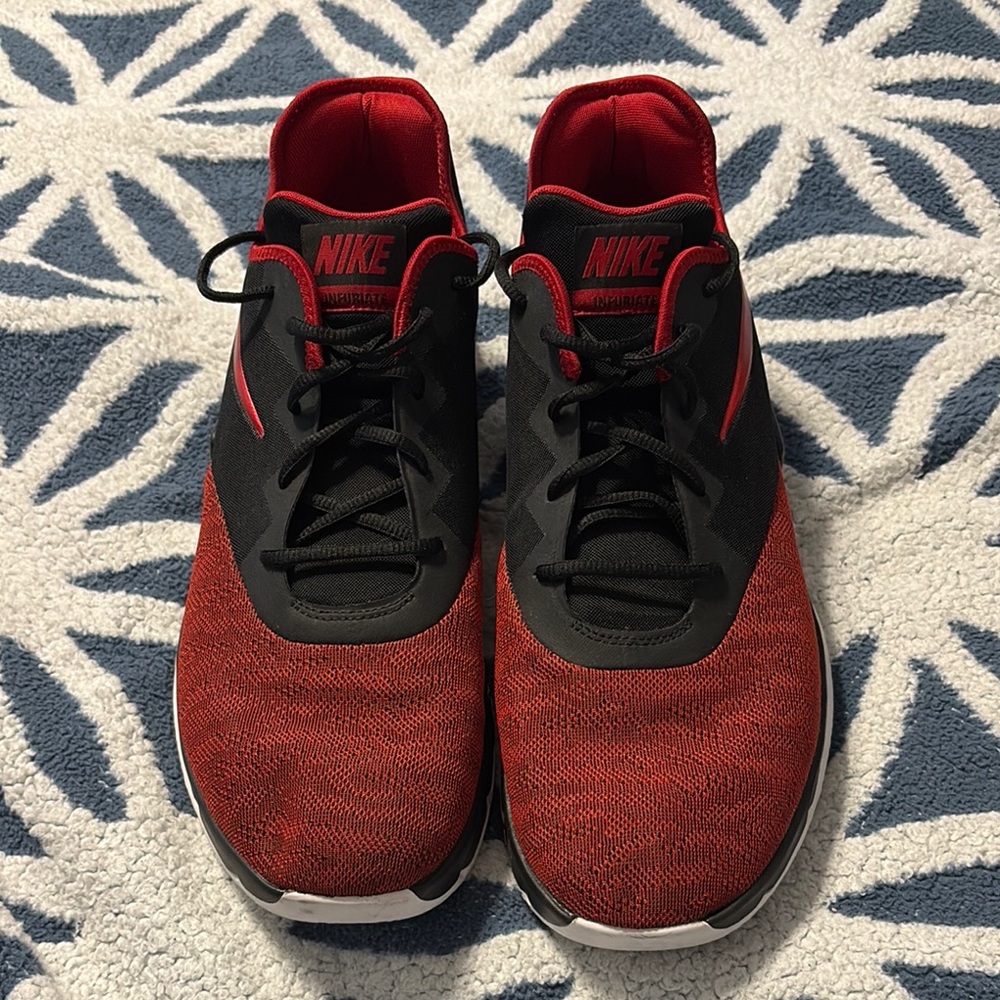 Nike Men's Red and Black Air Max Infuriate Shoes